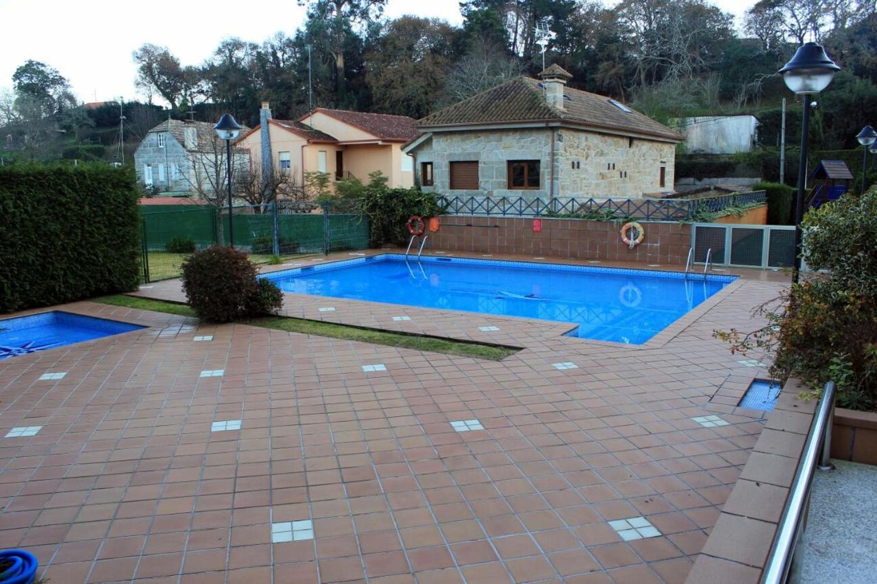 Apartamento Apartamento con Terraza y Piscina, Baiona Exterior foto